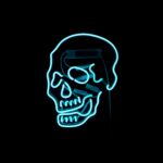 Skull neon sign