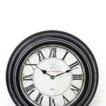 Son Yo round antique black wall clock
