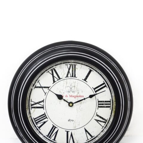Son Yo round antique black wall clock