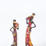 Statue Resin vintage African lady