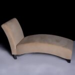 Stretch velvet chaise chair