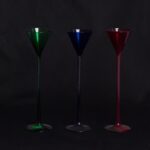 Tall decorative wine glass