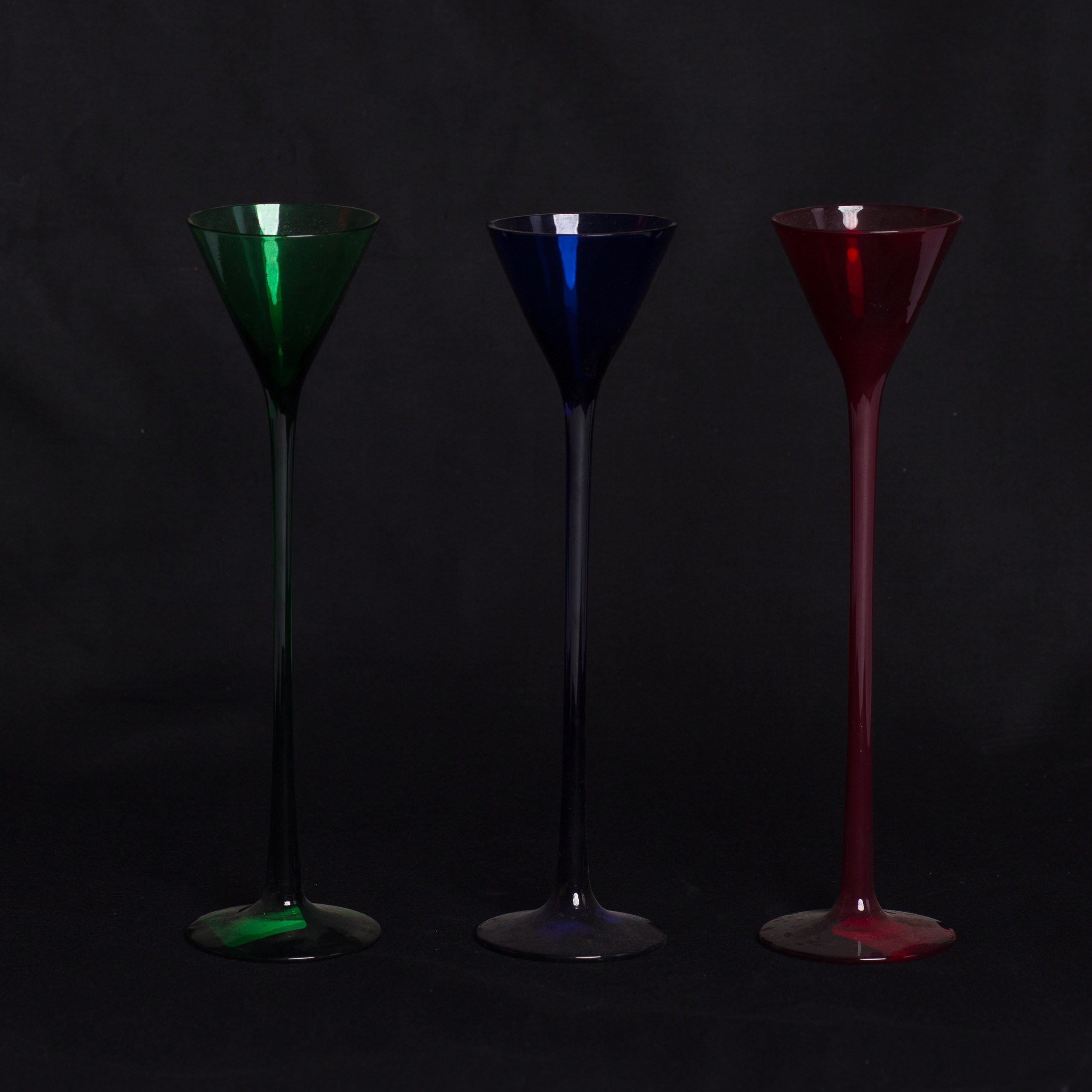 Tall decorative wine glass