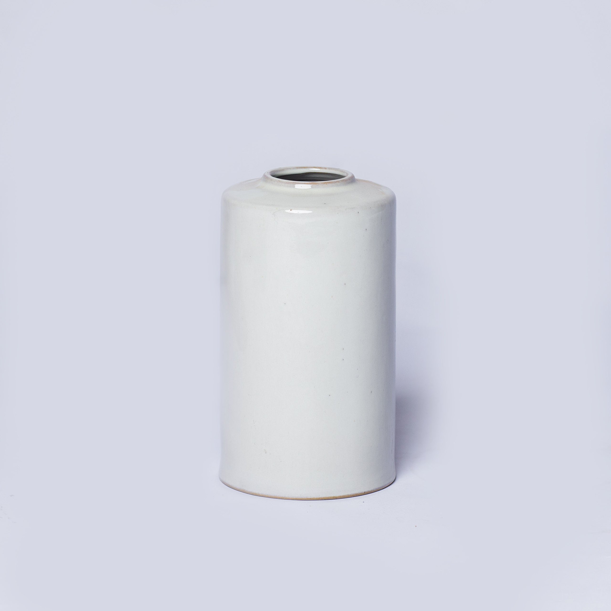 Tall retro white vase