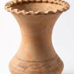 Trumpet neck clay jar
