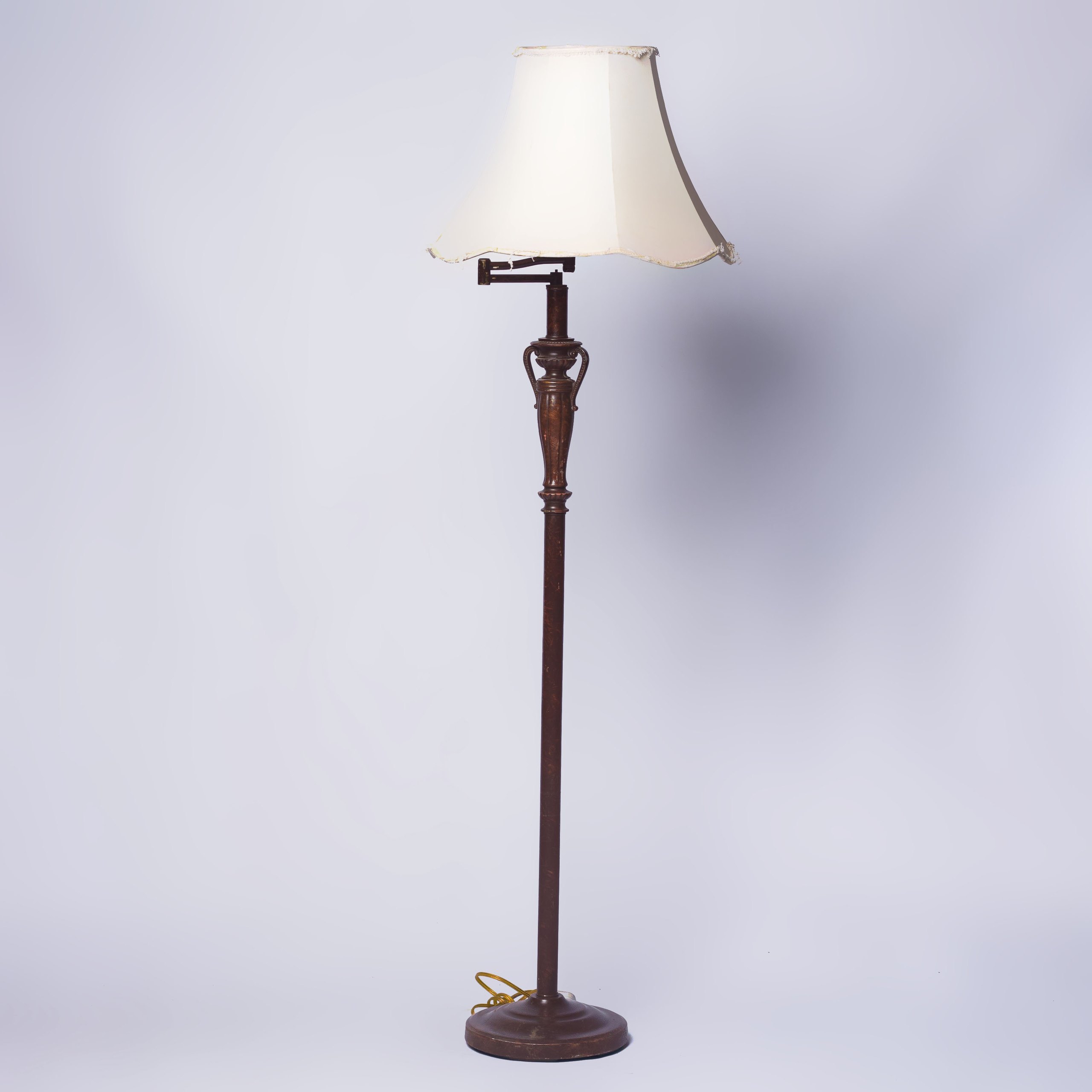 Upcycled Victorian floor lamp