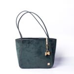 Velvet shopper bag