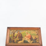 Vintage Framed print holy family wall hanging