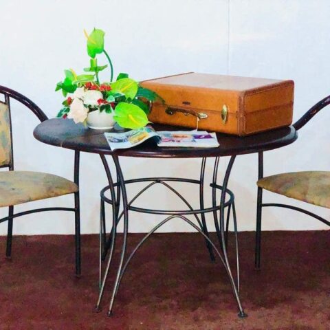 Wrought iron coffee table
