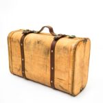 Yellowish vintage style luggage
